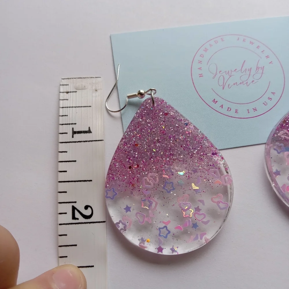 Hand Crafted Resin Earrings Part Of The 